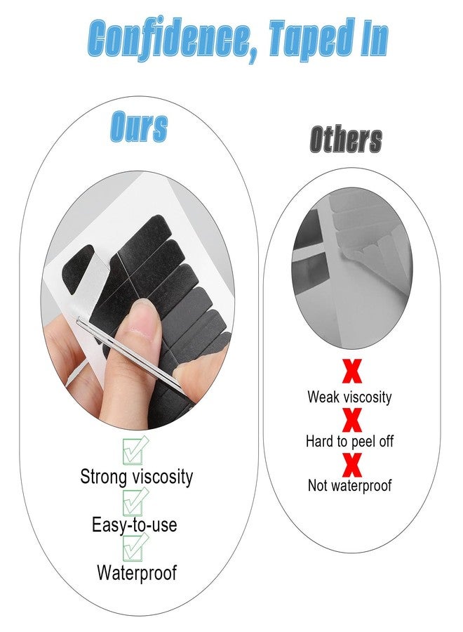 ADLABLD 180Pcs Hair Extension Tape, Double Sided Tape in Tape Replacement, 4cm x0.8cm Strong Adhesive Tape for Hair Extensions (Black) - Image 5